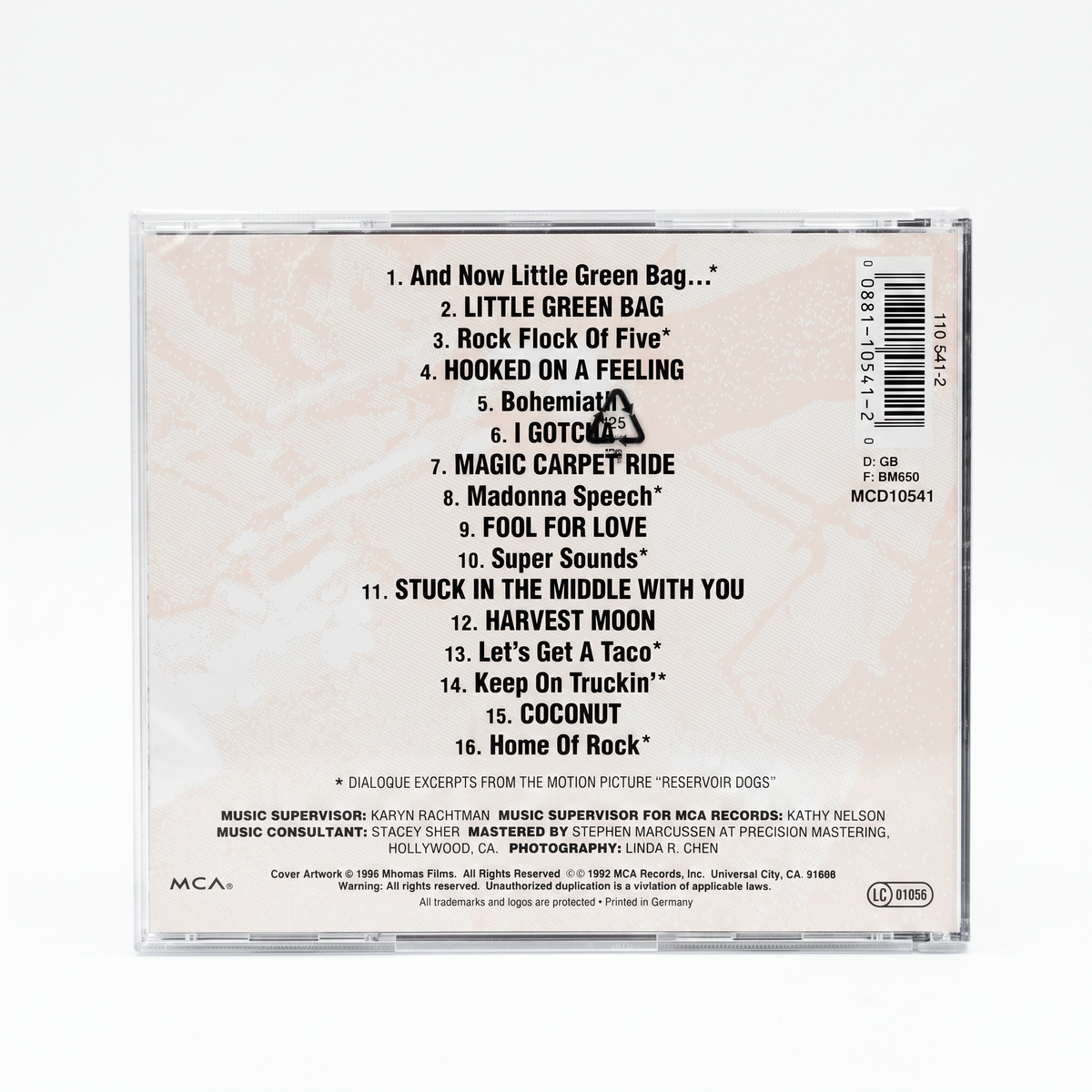 CD Perros de la Calle - Soundtrack