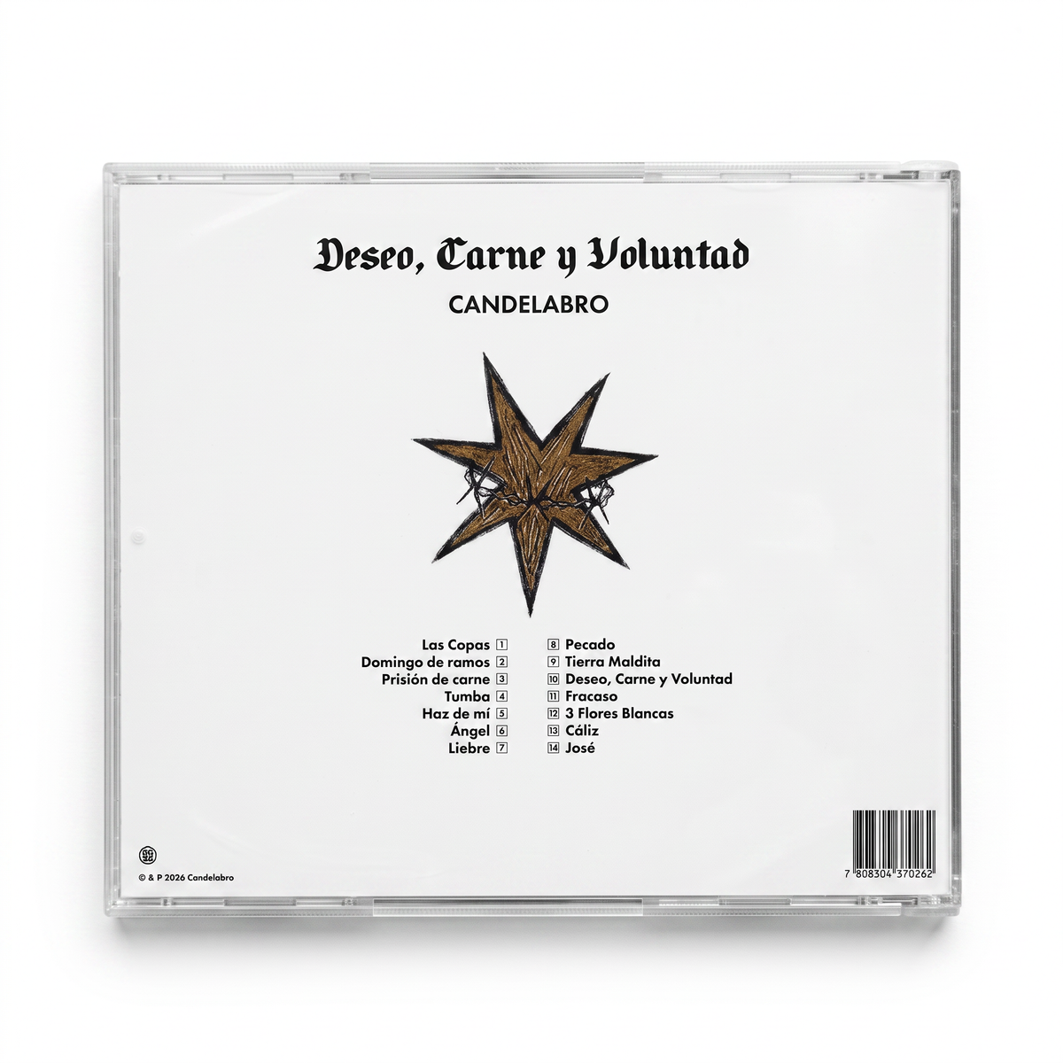 CD Candelabro - Deseo, Carne y Voluntad
