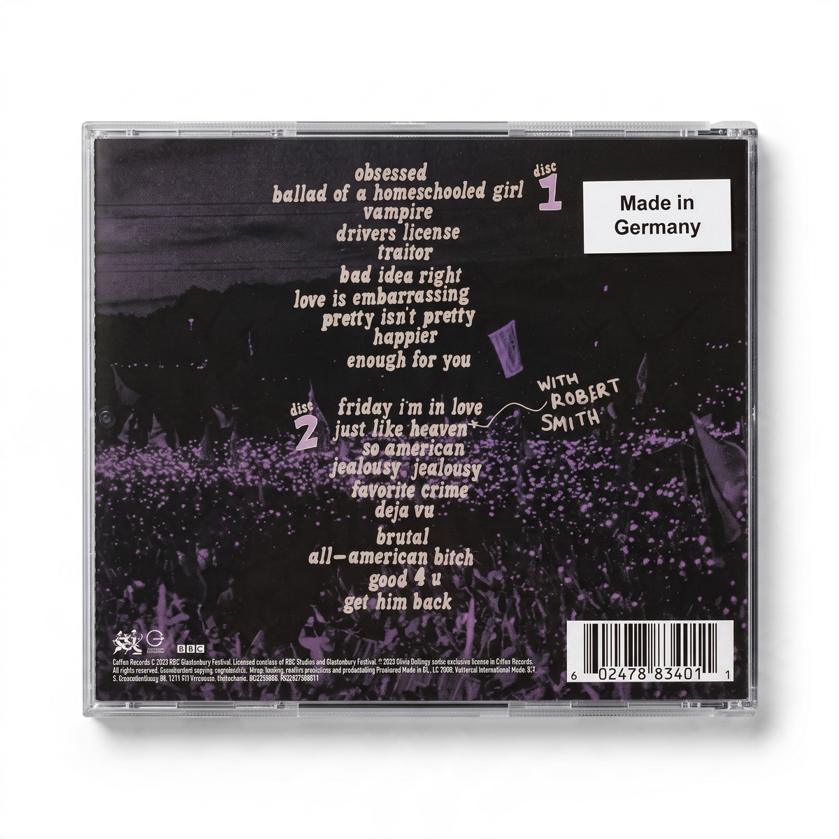 CD Olivia Rodrigo - Live From Glastonbury 2CDs