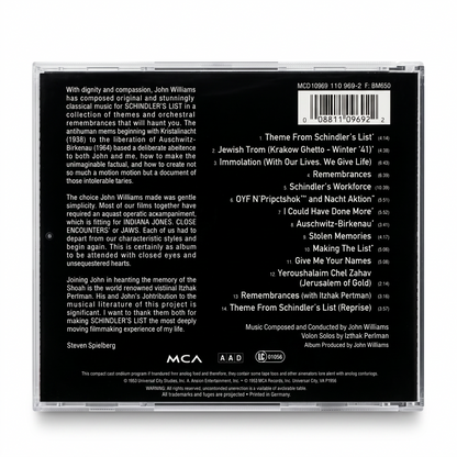 CD La Lista de Schindler - Soundtrack