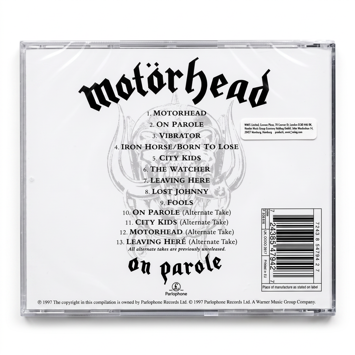 CD Motörhead  - On Parole